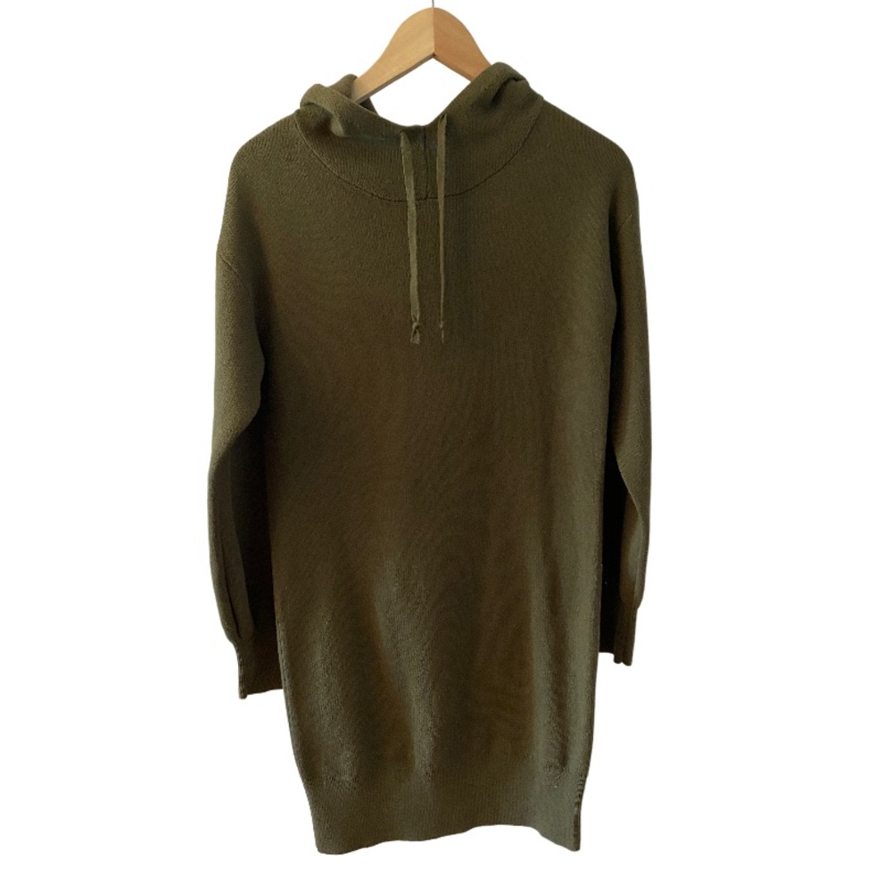 Nordstrom BP - Olive Green Long Sleeve Hooded Sweater Dress - Size XS